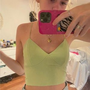 Pacsun green crop tank